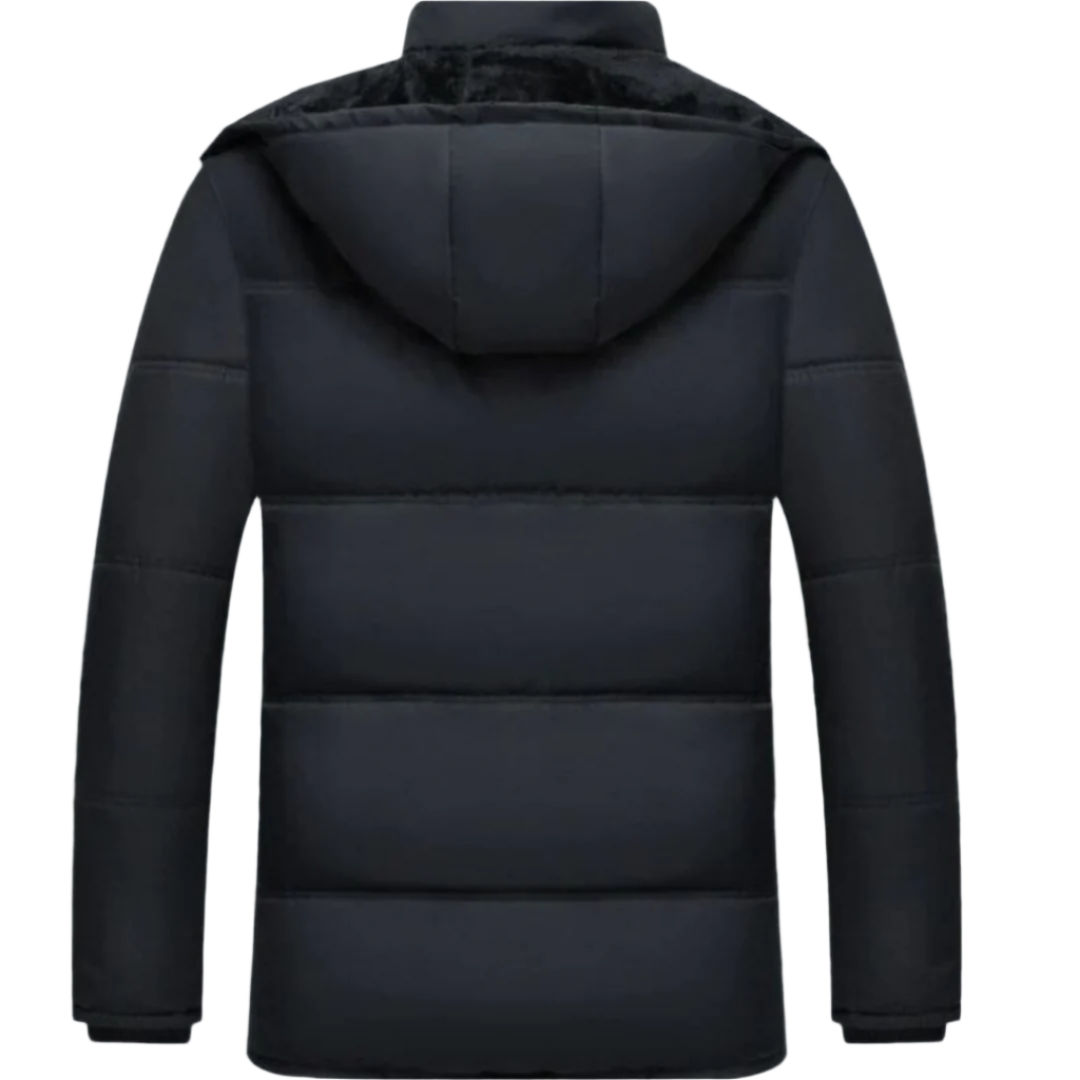 Hugo | Manteau d'hiver pour Homme | Doublé Noir-Mens Winter Jacket-Barnier Boutique