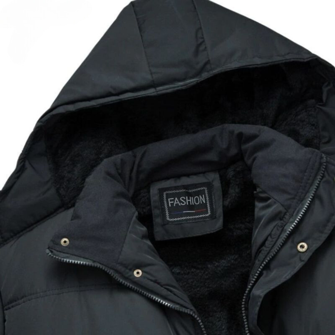 Hugo | Manteau d'hiver pour Homme | Doublé Noir-Mens Winter Jacket-Barnier Boutique